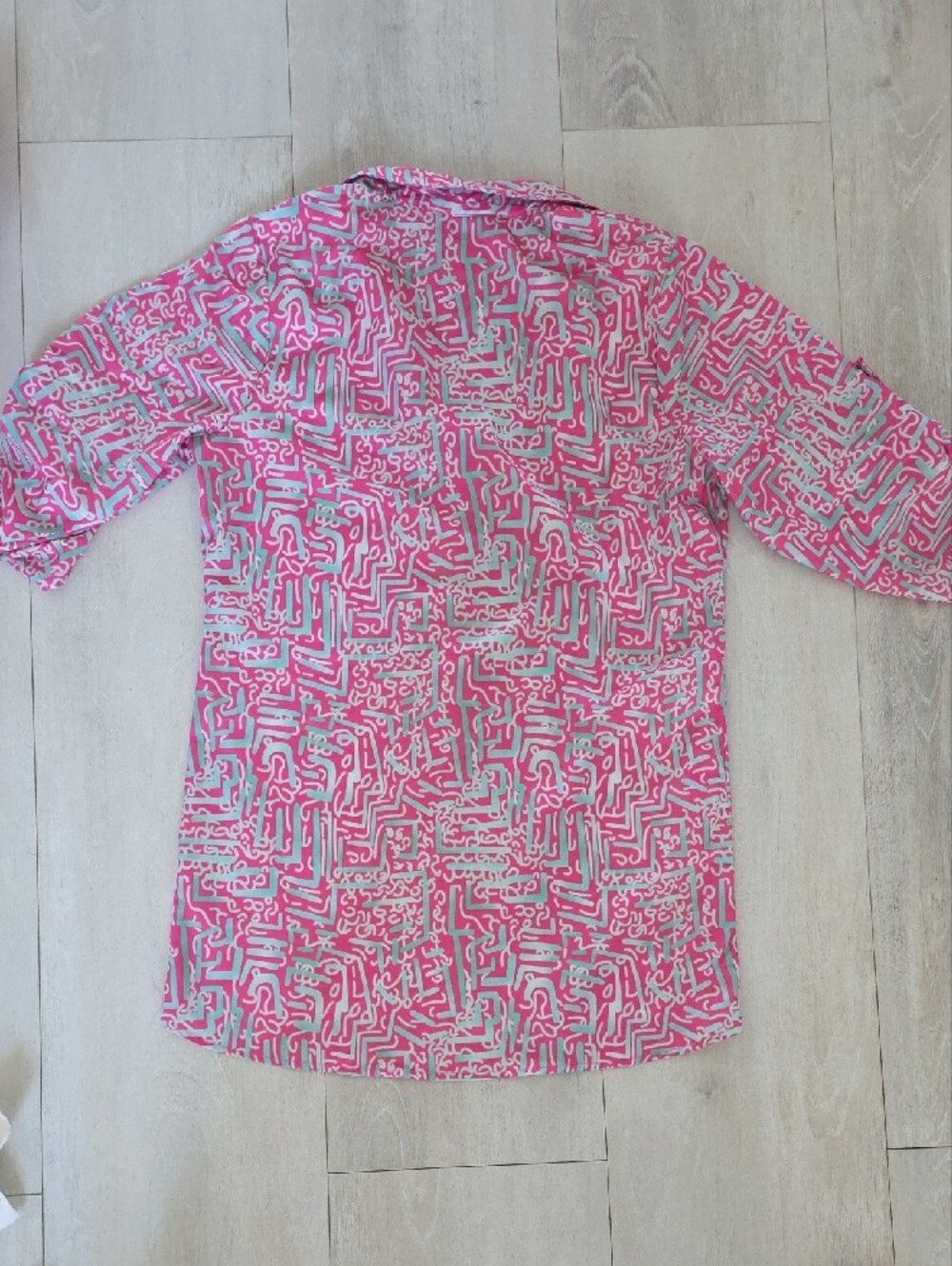 Pink Geometric Button-Down Shirt - Picture 2 of 2